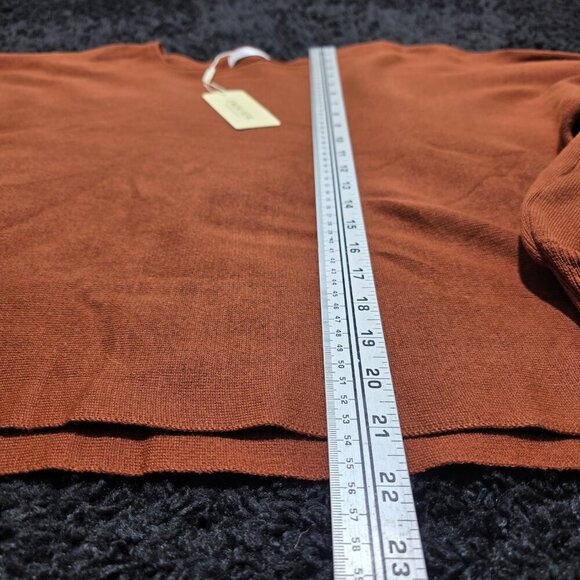 Ekouaer Womens‎ XL Knit Pajama Lounge Top Rust Orange Pullover NWT - Picture 3 of 8